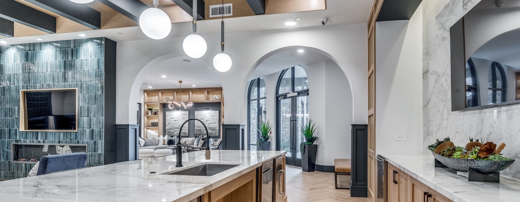 Resident kitchen with ornate decor